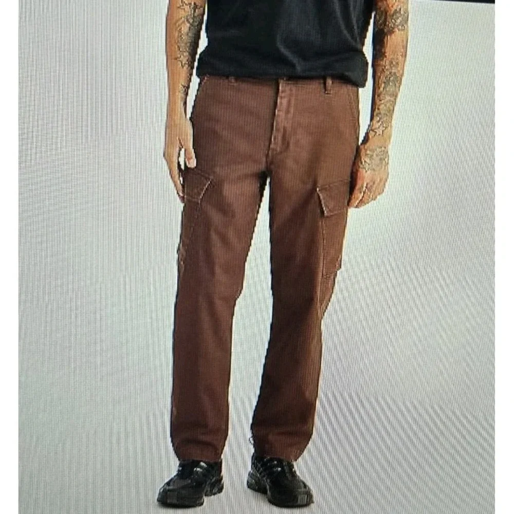 Levi's XX Cargo Taper Pants Mens 30x30 Stretch Sits Below Waist Brown NEW